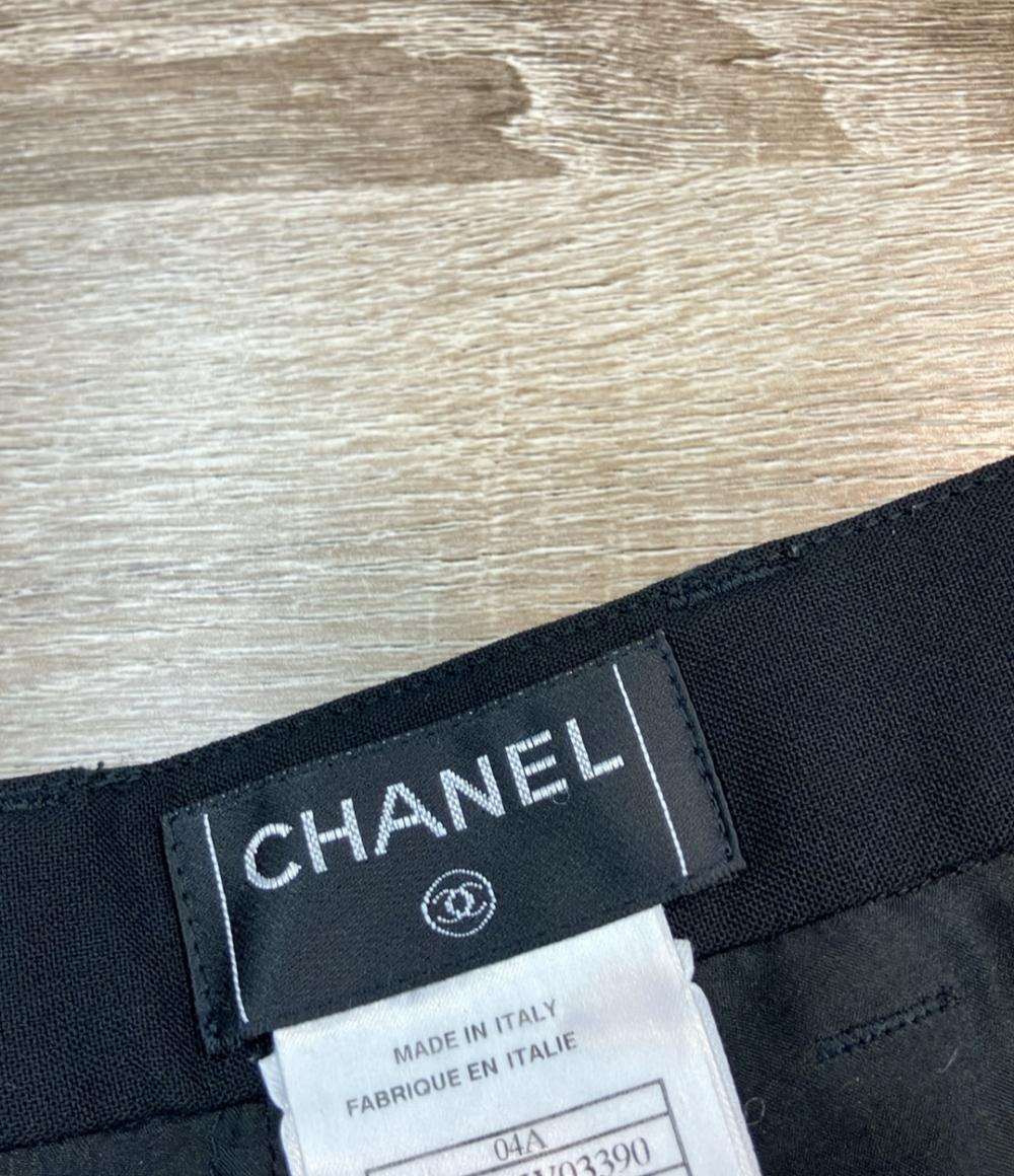 CHANEL パンツ ブラック キルティング ポケット P24279W03390