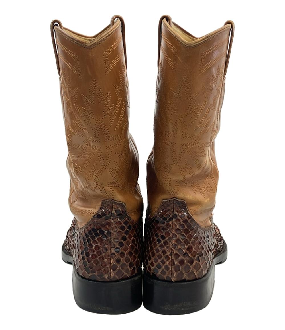 DOLCE&GABBANA ウエスタンブーツ パイソンレザー メンズ SIZE 7 25.0 ドルチェアンドガッバーナ