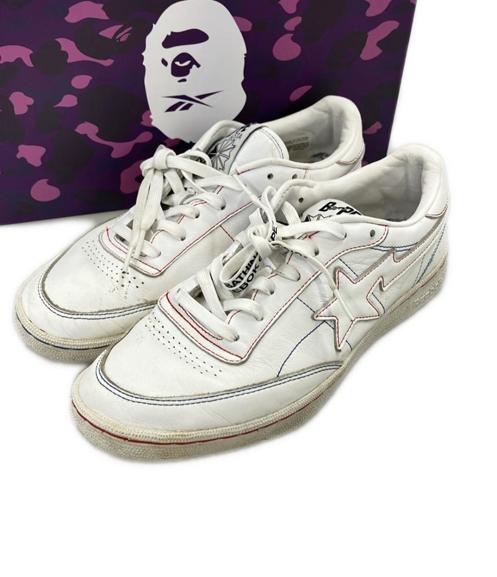 Reebok ローカットスニーカー × A BATHING APE Club C 85 Q47367 ユニセックス SIZE 27.5 (XL) リーボック