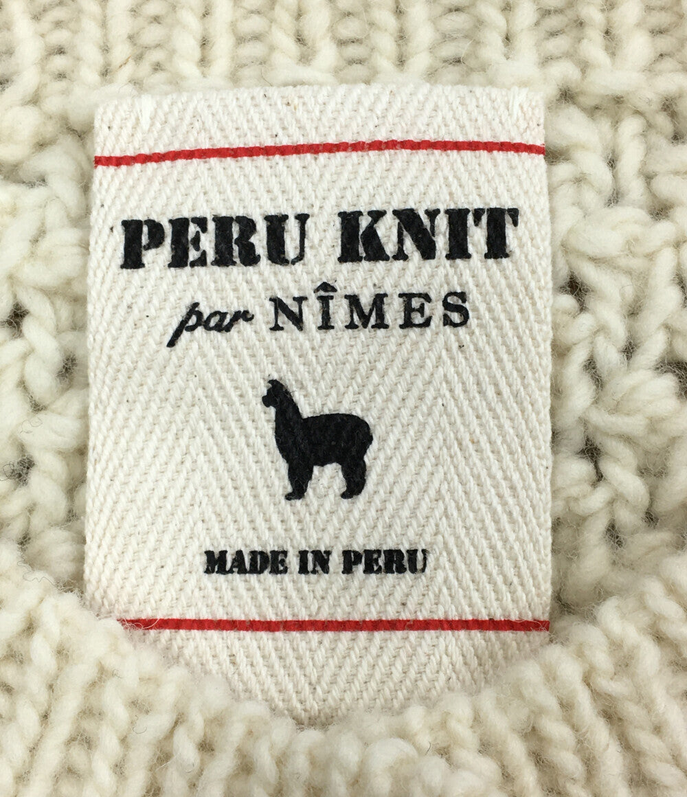 長袖ニットカーディガン      レディース  (複数サイズ) PERU KNIT