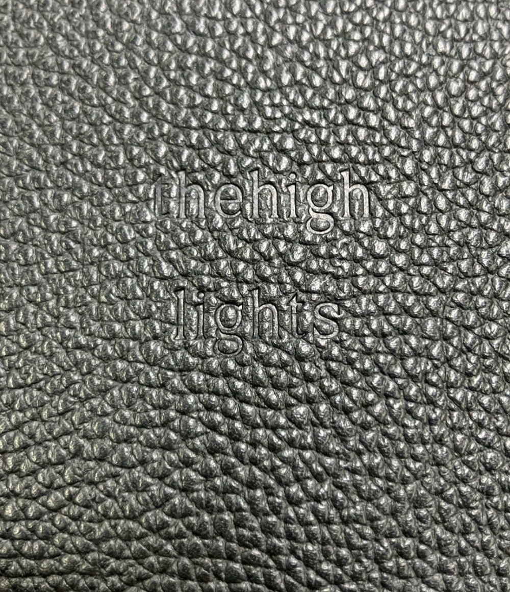 美品 the highlights ハンドバッグ ショルダーバッグ 巾着バッグ 2WAY 斜め掛け レザー レディース ザハイライツ