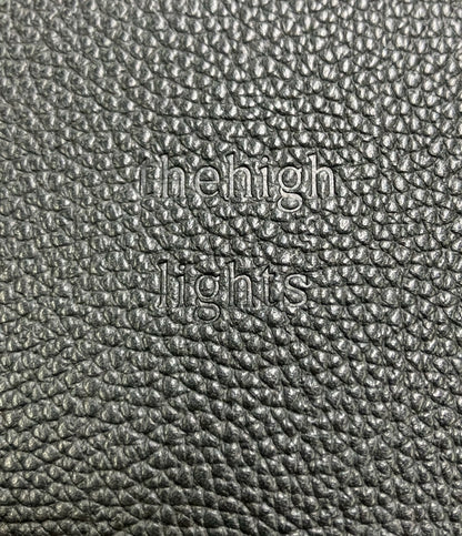 美品 the highlights ハンドバッグ ショルダーバッグ 巾着バッグ 2WAY 斜め掛け レザー レディース ザハイライツ