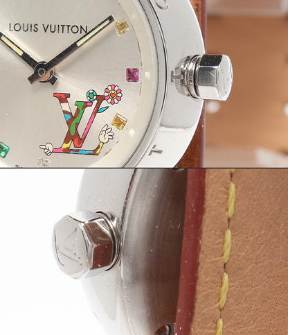 LOUIS VUITTON 腕時計 村上隆氏コラボ タンブール ラブ クオーツ シルバー Q12130 レディース ルイ・ヴィトン