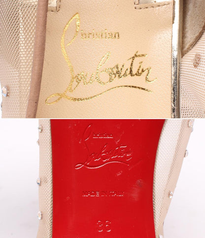 クリスチャンルブタン フラットパンプス メッシュ ラインストーン レディース SIZE 36 (M) Christian Louboutin