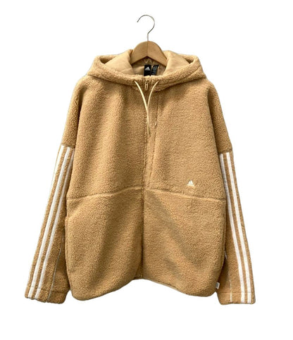 アディダス オーバーサイズボアフーディジャケット レディース SIZE XL adidas