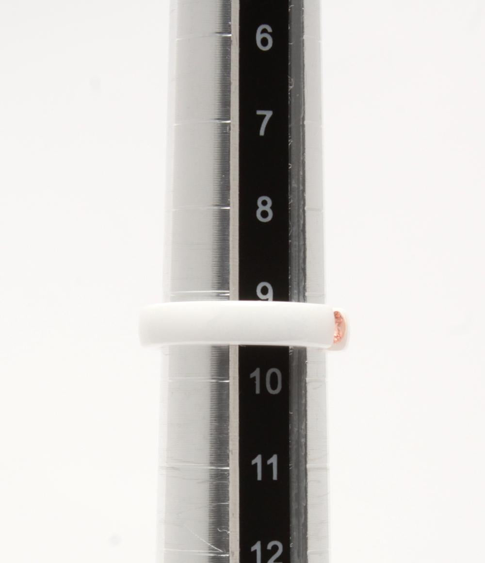 美品 QVC リング 指輪 セラミック ラボグロウンピンクダイヤ 0.1ct レディース SIZE 9号