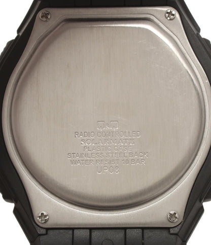 美品 Q&Q 腕時計 ソーラー ブラック UP08 メンズ キューアンドキュー