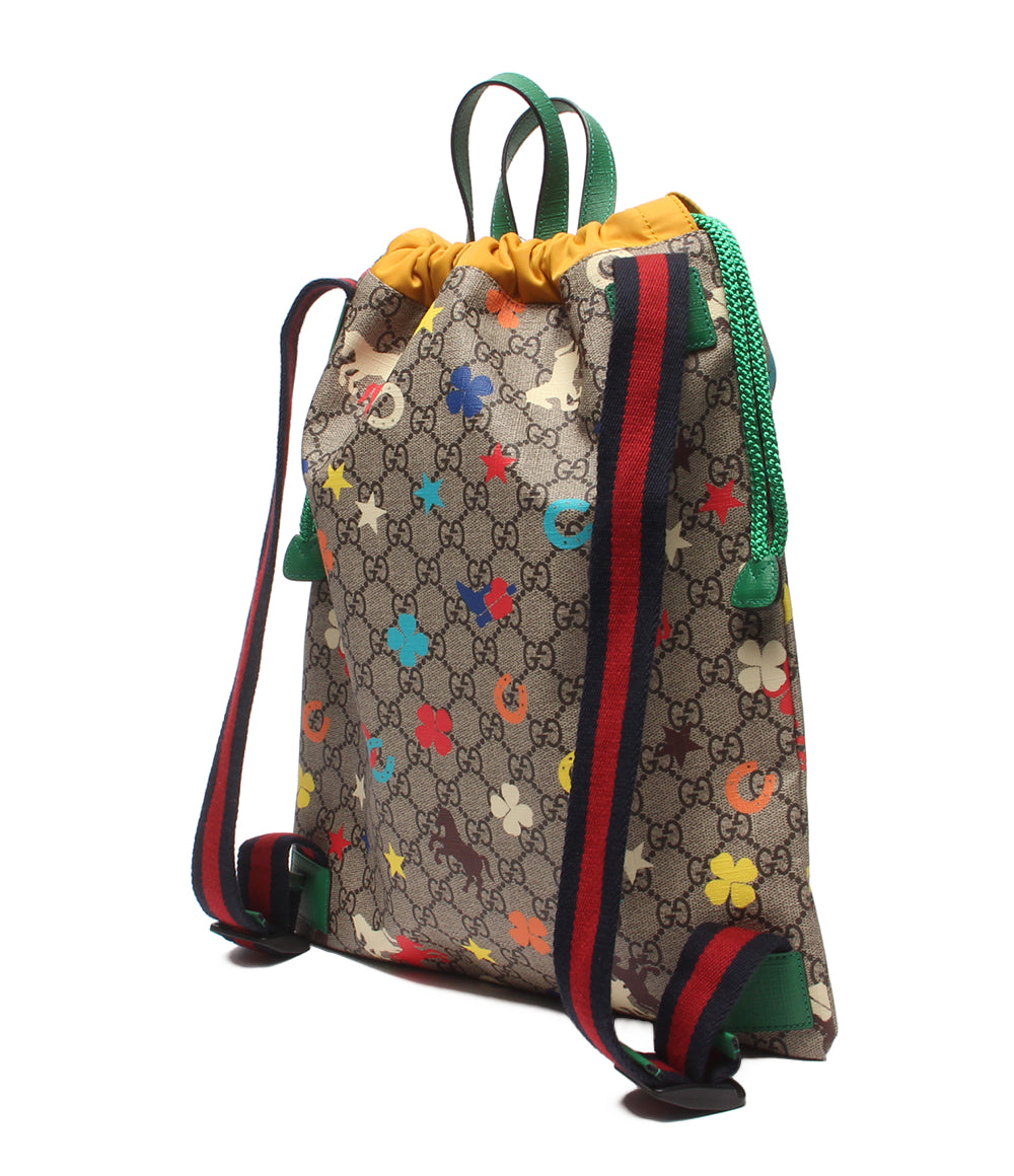 美品 GUCCI リュック ナップザック チルドレンズ GGスプリーム 550775 622011 レディース グッチ