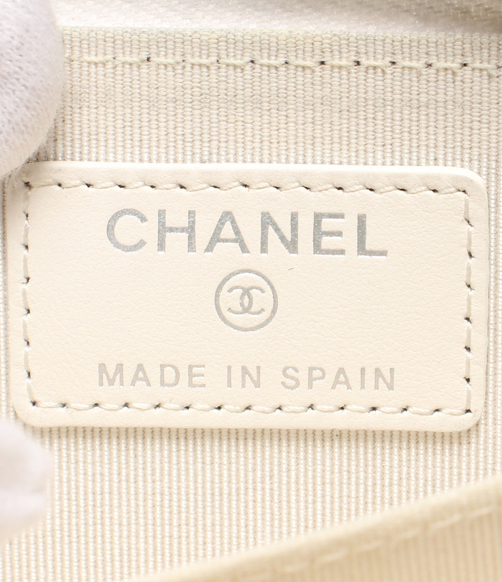 CHANEL コインケース カードケース シルバー金具 キャビアスキン マトラッセ 30番台 レディース シャネル