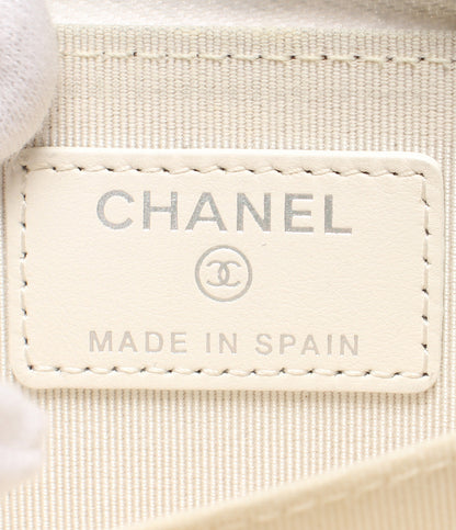 CHANEL コインケース カードケース シルバー金具 キャビアスキン マトラッセ 30番台 レディース シャネル