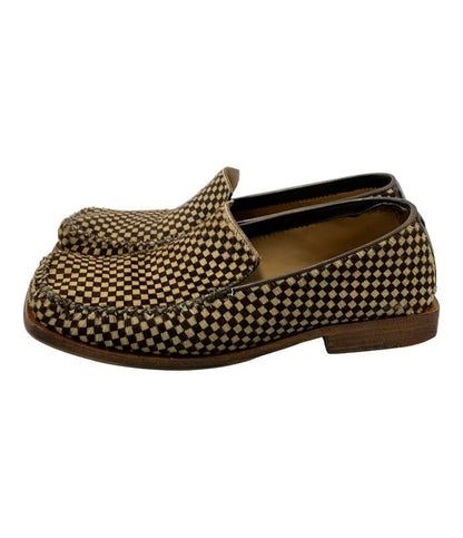 ルイ・ヴィトン スリッポン ローファー スクエアトゥ ダミエ ハラコ BA0052 メンズ SIZE 6 1/2 (S) LOUIS VUITTON