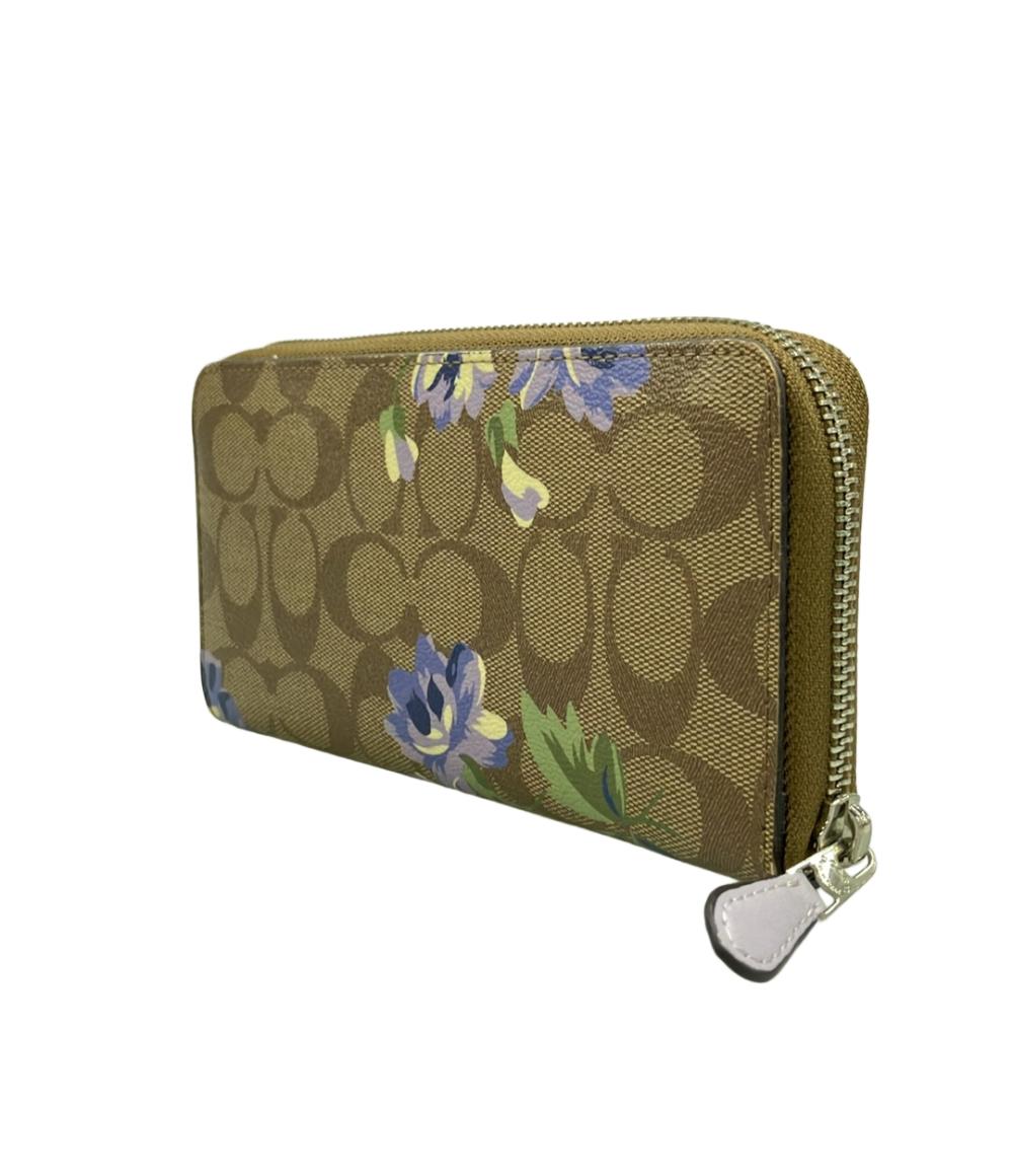 COACH ラウンドファスナー長財布 シグネチャー 31546 レディース