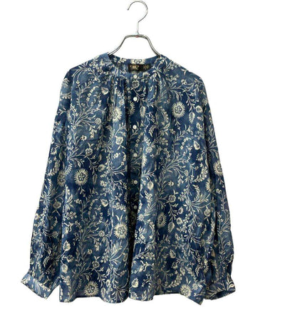 美品 RRL 長袖ブラウス インディゴ タグ付き フローラルプリント コットンボイル ブラウス レディース SIZE 1 (S)