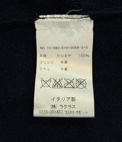 ゼン 長袖フリンジカーディガン カシミヤ レディース THEN