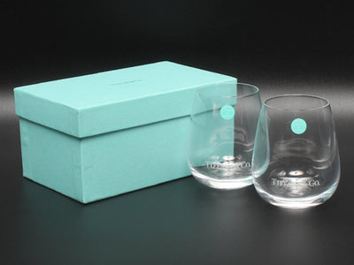 美品 TIFFANY&Co. グラス タンブラー 2点セット ペア TCO ティファニー