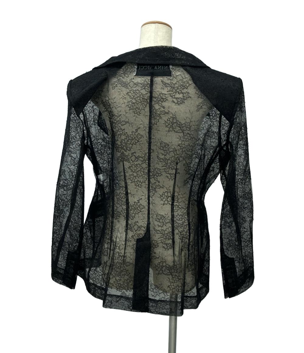 NINA RICCI テーラードジャケット レース ダブルブレスト 透け感 フロントボタン留め レディース SIZE 46 (L) ニナリッチ