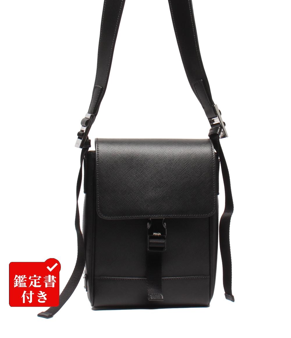 美品 プラダ ショルダーバッグ 斜め掛け サフィアーノ 2VD019 メンズ PRADA