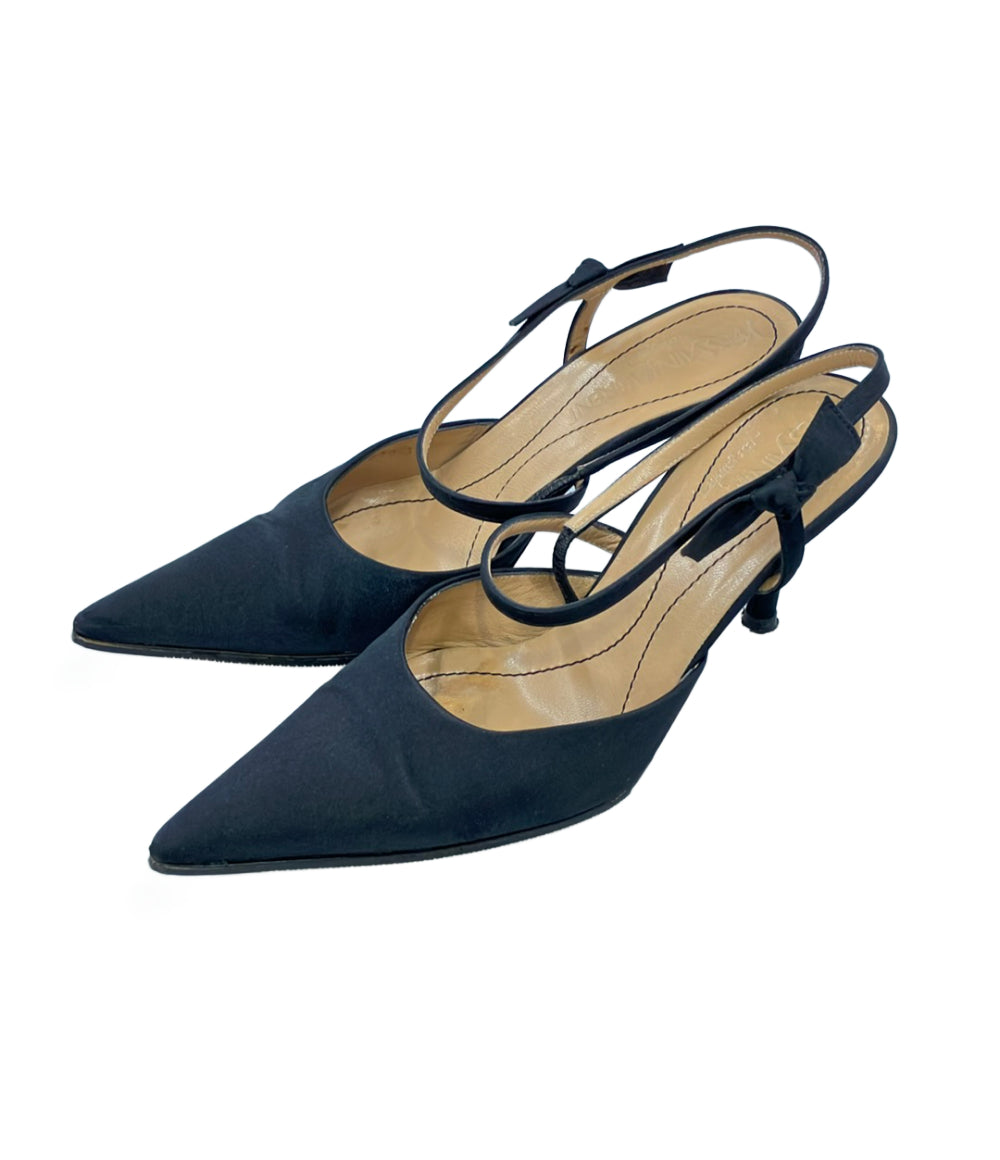 YVES SAINT LAURENT ポインテッドトゥ スリングバックパンプス レディース SIZE 37 (24.5cm) イヴ・サンローラン