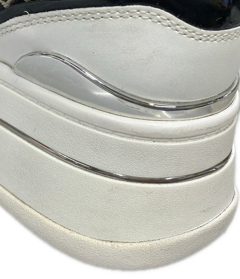 MICHAEL KORS ローカット厚底スニーカー ヘイズ レオパードプリント カーフヘア 43T4HYFS1H レディース SIZE US 7.5 マイケルコース