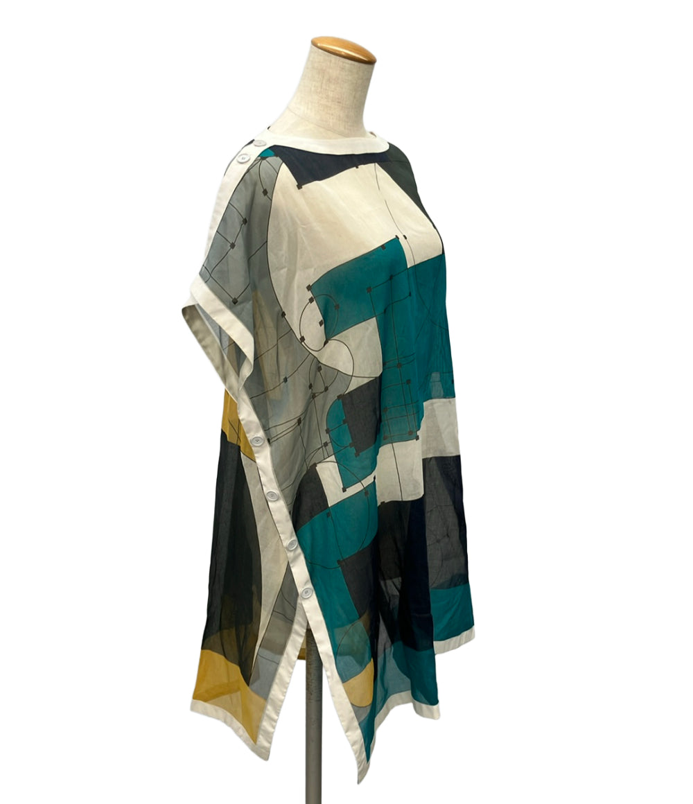 HERMES チュニックブラウス ECHEC AU ROI レディース SIZE 34 (XS) エルメス