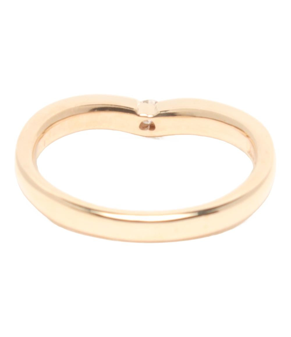 美品 エテ リング 指輪 K10 ダイヤ0.05ct レディース SIZE 9号 ete