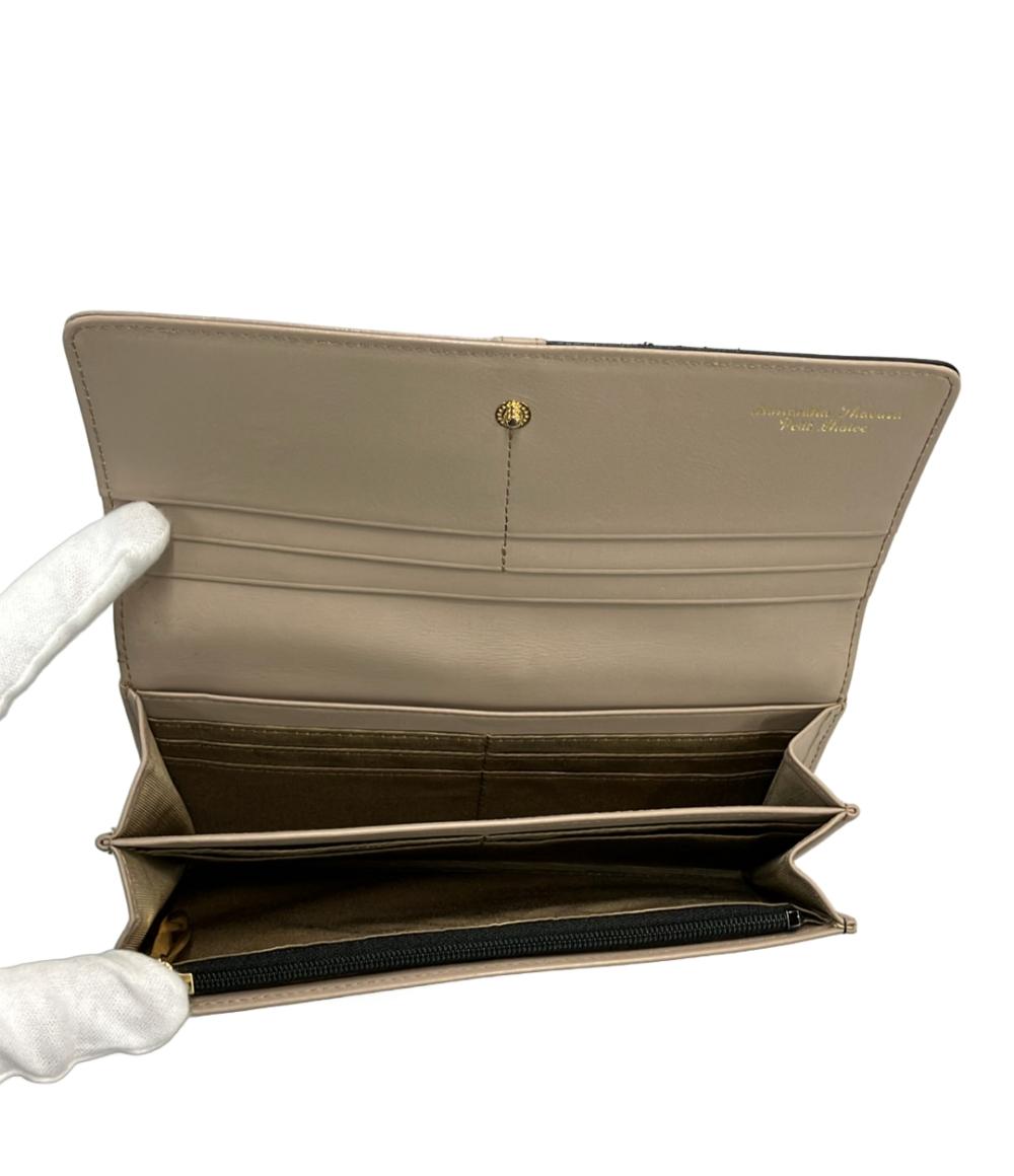 サマンサタバサプチチョイス 二つ折り長財布 フロントベルト 牛革 レディース Samantha Thavasa Petit Choice
