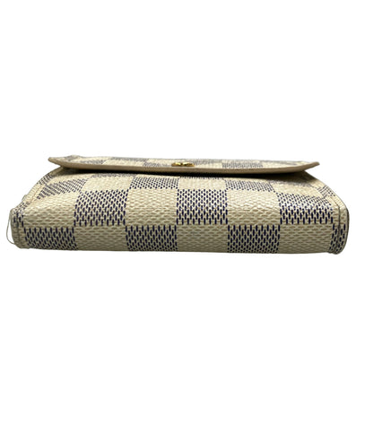 LOUIS VUITTON ダブルホック 二つ折り財布 ポルトフォイユ エリーズ ダミエ アズール N61733 レディース ルイ・ヴィトン