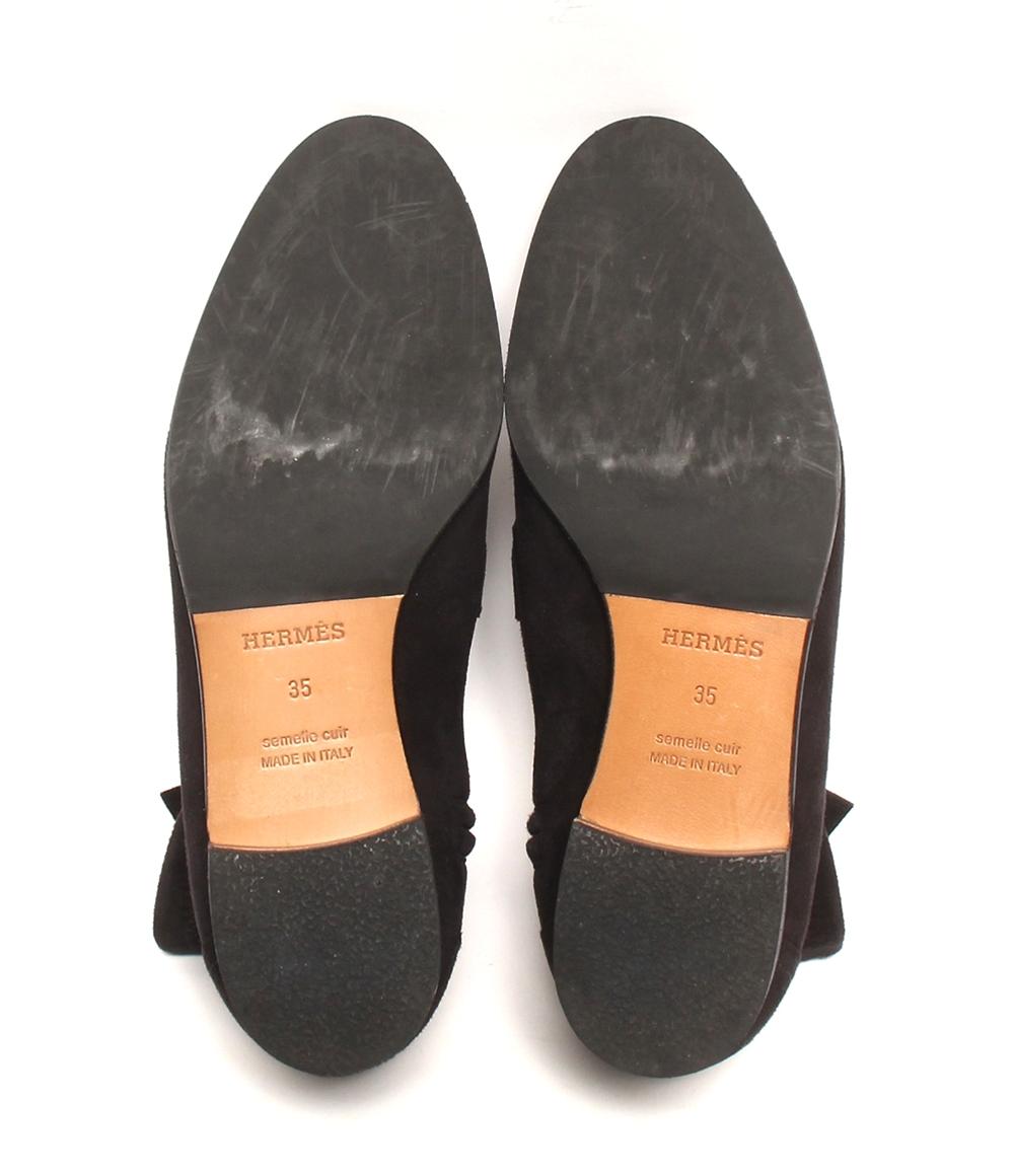 HERMES ショートブーツ スエード サントノーレ H金具 レディース SIZE 35 (22.5cm) エルメス