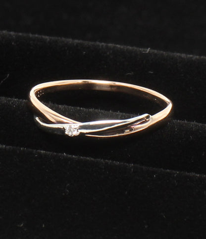 美品 Samantha Tiara リング 指輪 K10 SV950 ダイヤ 0.01ct レディース SIZE 11号 サマンサティアラ