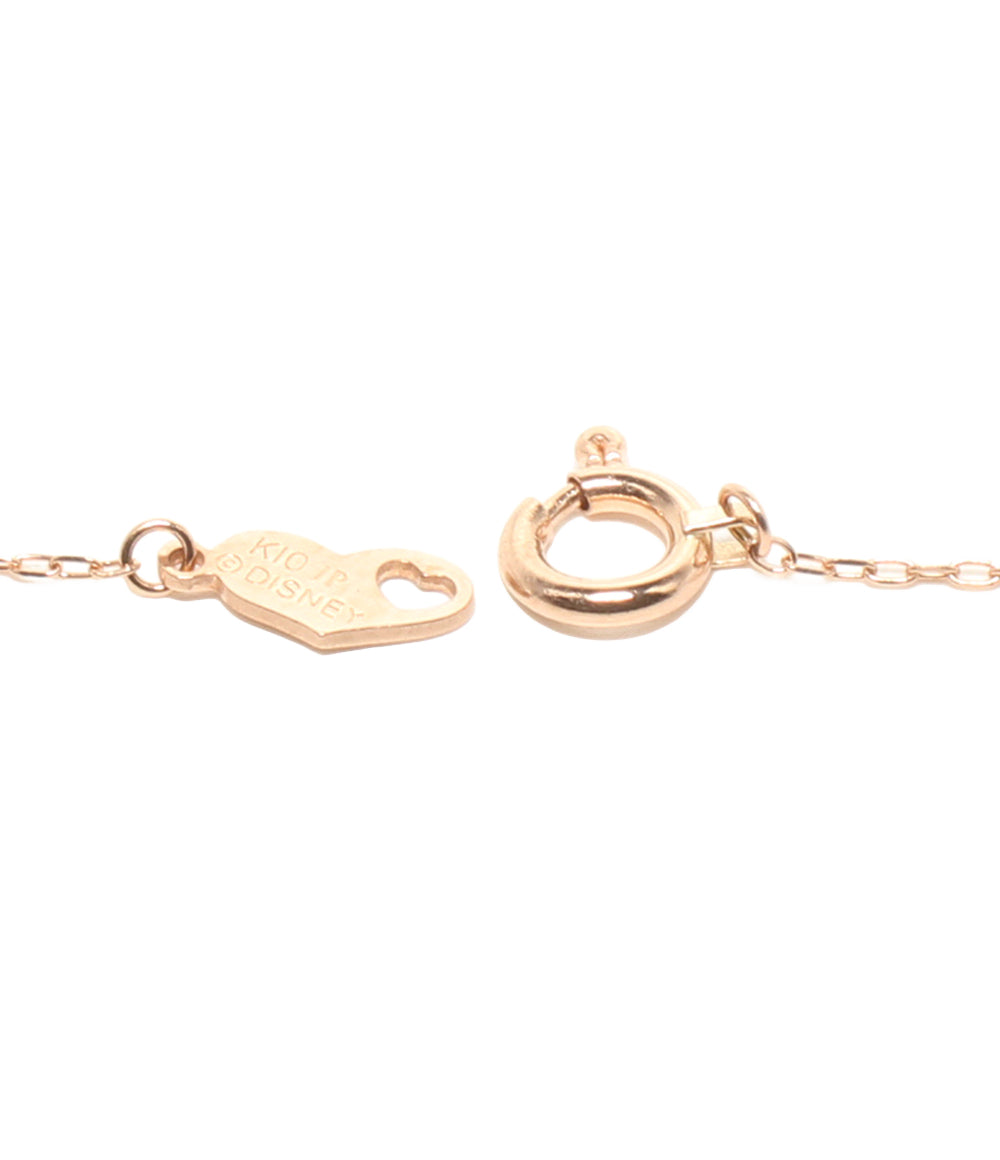 美品 MAISON JEWEL Disney ネックレス K10 ピンクサファイア ダイヤ レディース メゾン ジュエル