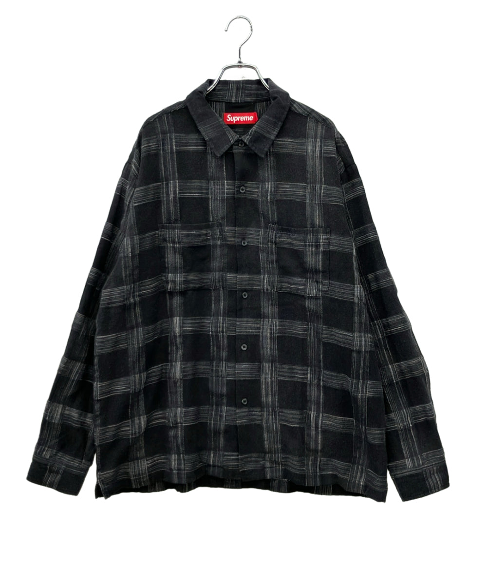 Supreme 長袖シャツ Woven Plaid Shirt メンズ SIZE L シュプリーム