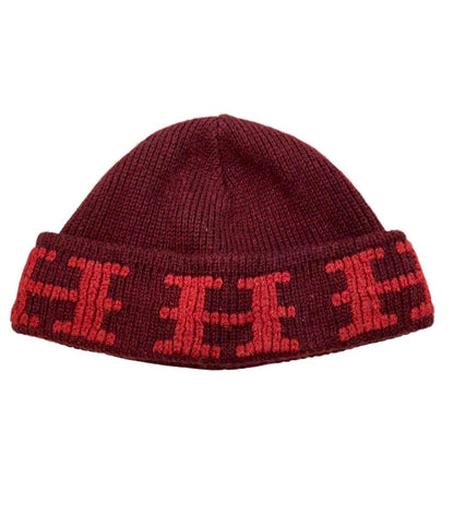 HERMES ニット帽 マルジェラ期 Hロゴ カシミヤ100% レディース メンズ SIZE ME エルメス