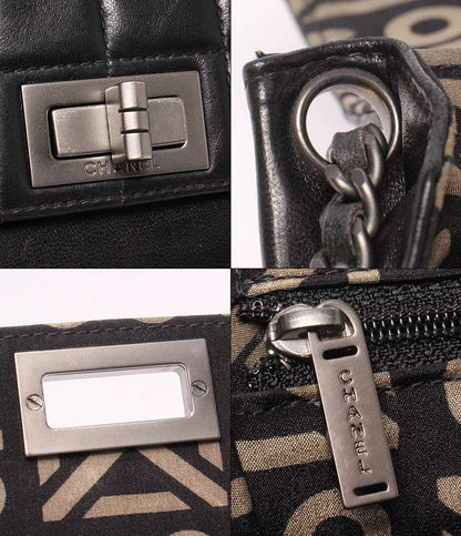 CHANEL チェーンショルダーバッグ 肩掛け 斜め掛け シルバー金具 6番台 チョコバー 2.55 レディース シャネル