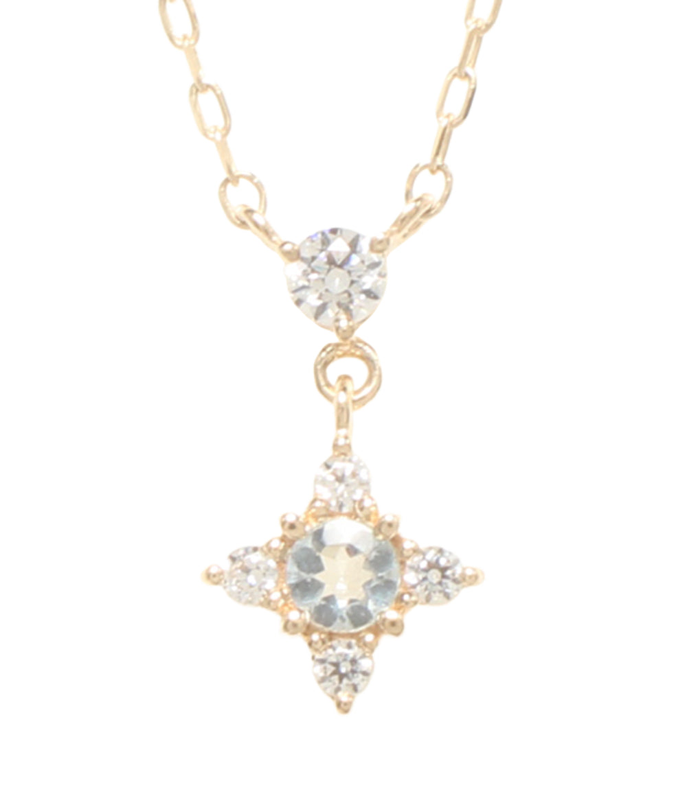 美品 canal4℃ ネックレス K10 ブルートパーズ レディース カナルヨンドシー