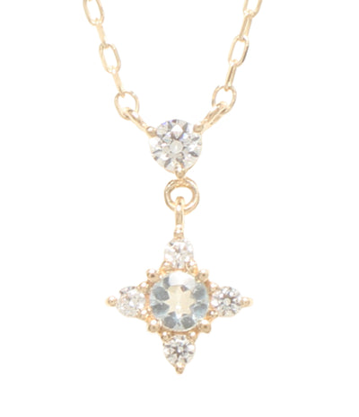美品 canal4℃ ネックレス K10 ブルートパーズ レディース カナルヨンドシー