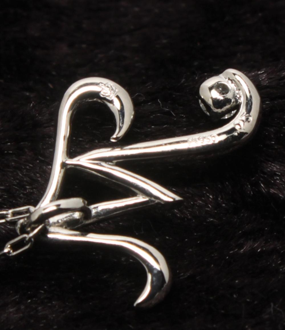 美品 ロイヤル・アッシャー ネックレス Pt950 ダイヤ 0.05ct レディース ROYAL ASSCHER