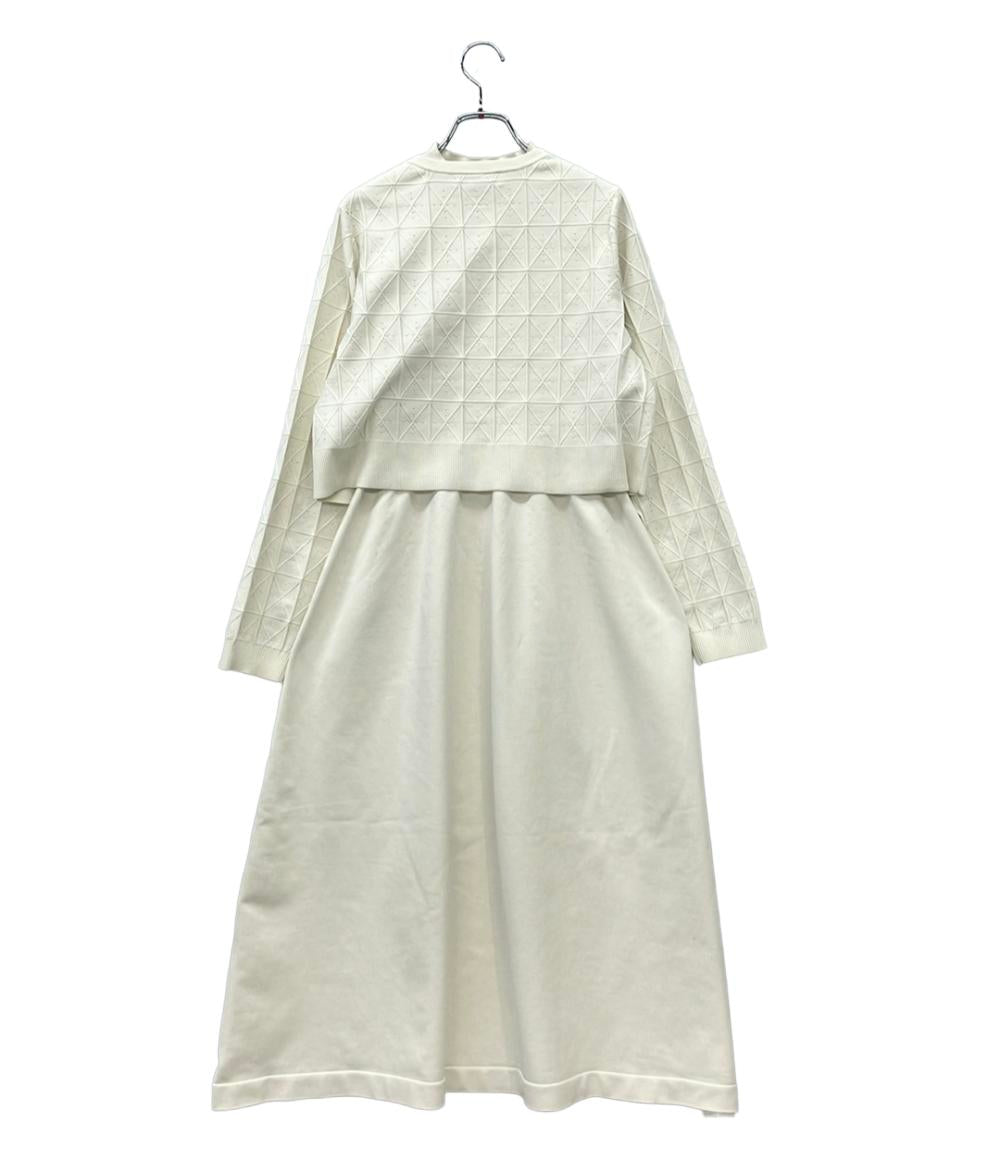 CELFORD アンサンブル 長袖カーディガンワンピース スプリングプレートパターンニットアップ CWNO261777 レディース SIZE 38 (M) セルフォード