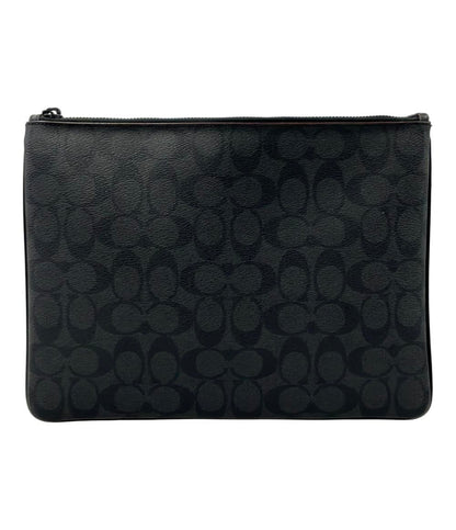 美品 コーチ クラッチバッグ セカンドバッグ シグネチャー F25520 メンズ COACH