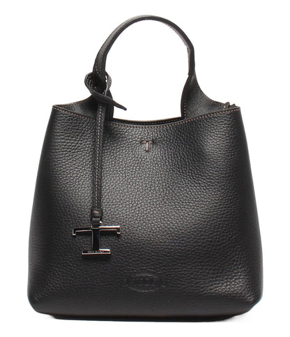 美品 トッズ 2wayショルダーバッグ ハンドバッグ 斜め掛け マイクロ Tタイムレス レディース TOD’S