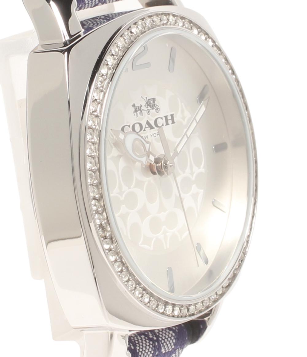 美品 COACH 腕時計 クオーツ シルバー CA.43.7.14.1145S レディース メンズ コーチ
