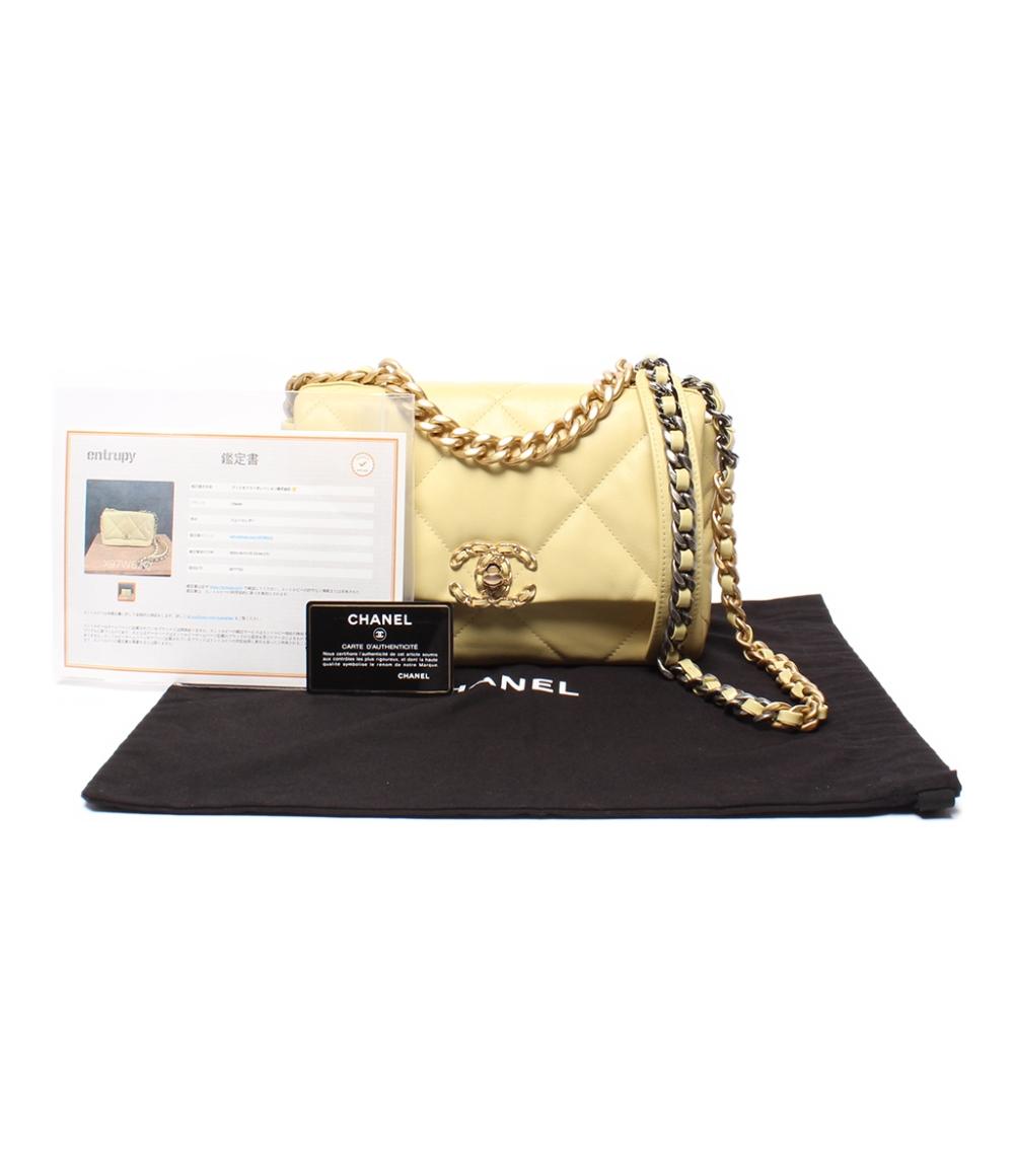 シャネル 2way チェーンショルダーバッグ マットゴールド金具 マットシルバー金具 シャイニーラムスキン シャネル19 AS1160 レディース CHANEL