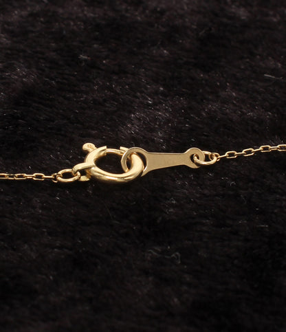 美品 ネックレス K18 ダイヤ 0.20ct 雫モチーフ レディース