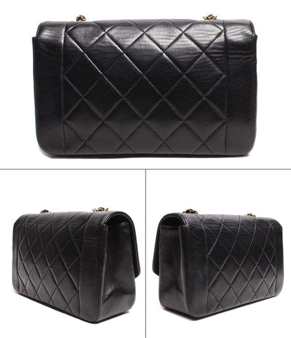 シャネル チェーンレザーショルダーバッグ ココマーク ゴールド金具 ダイアナ22 マトラッセ レディース CHANEL