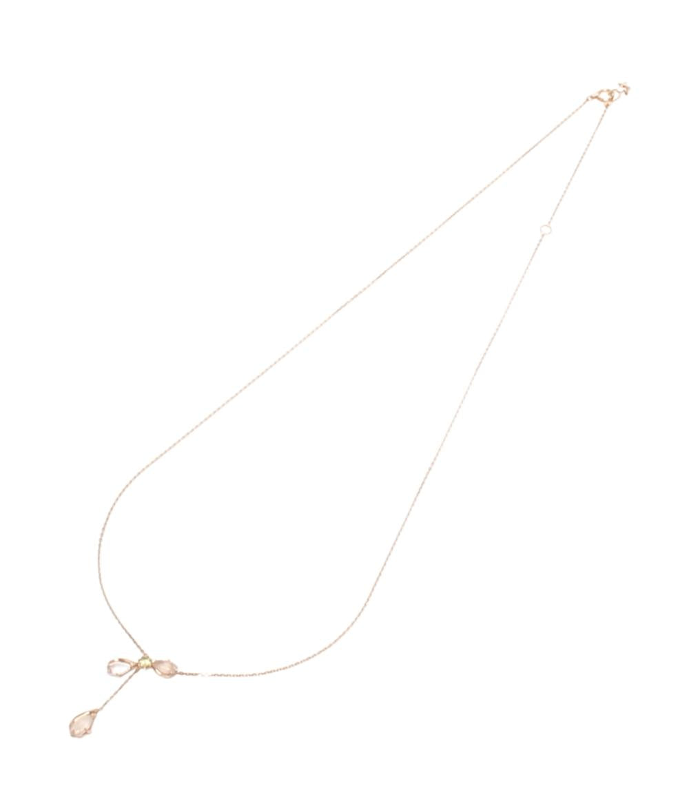 美品 スタージュエリー ネックレス K10 ローズクォーツ ペリドット レディース STAR JEWELRY