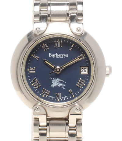 BURBERRY 腕時計 クオーツ ネイビー系 11000L レディース バーバリー