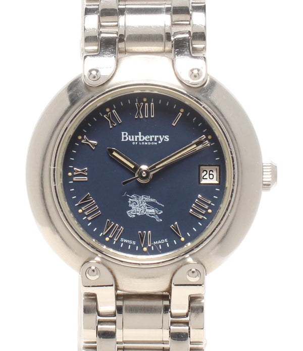 BURBERRY 腕時計 クオーツ ネイビー系 11000L レディース バーバリー