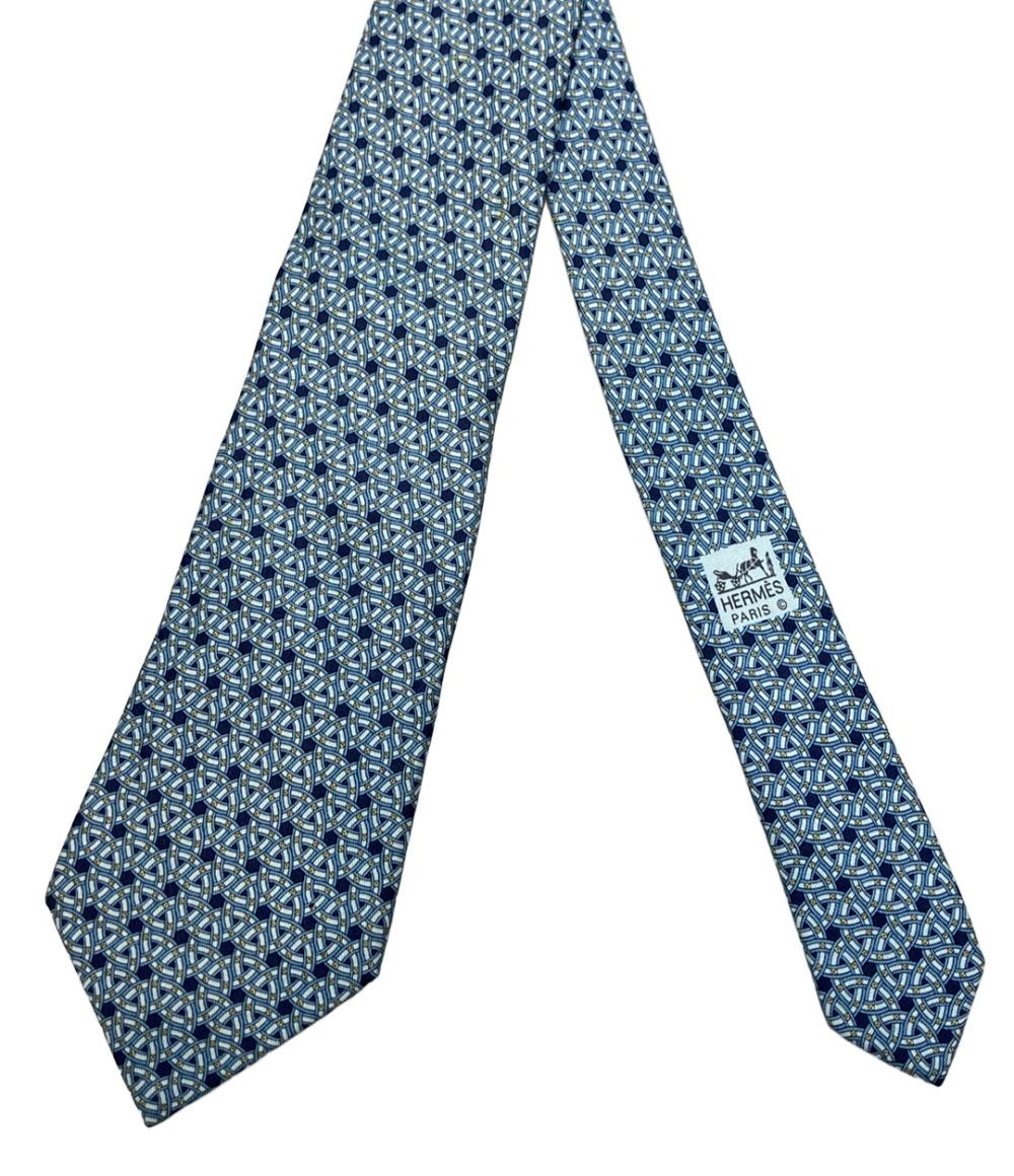 HERMES ネクタイ シルク100% メンズ エルメス
