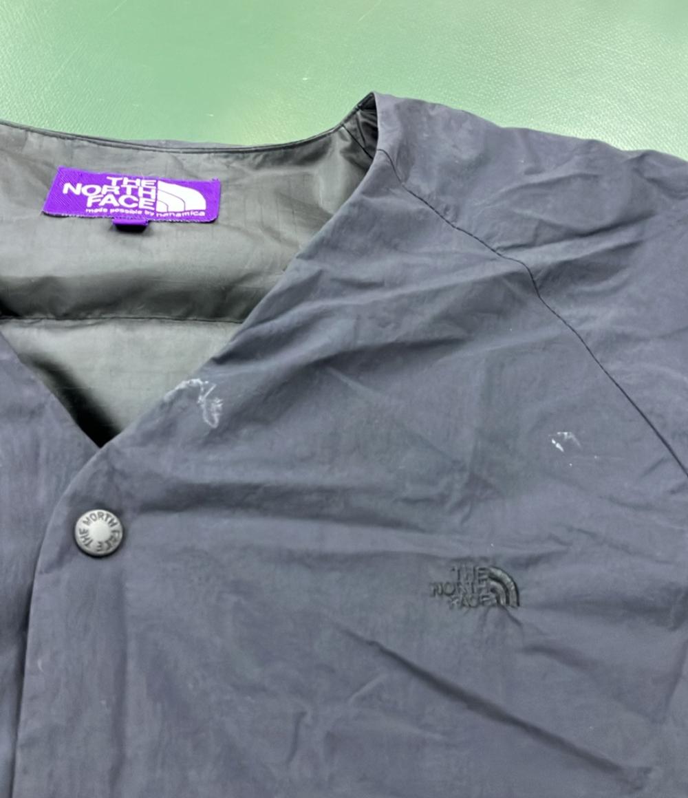 ザノースフェイスパープルレーベル ワンポイントノーカラーナイロンダウンジャケット アウター コート レディース SIZE M