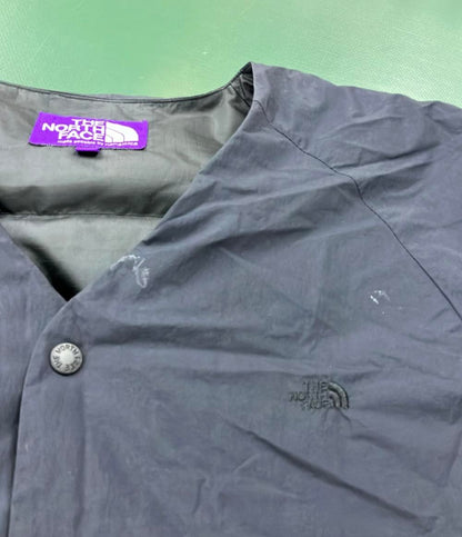 ザノースフェイスパープルレーベル ワンポイントノーカラーナイロンダウンジャケット アウター コート レディース SIZE M