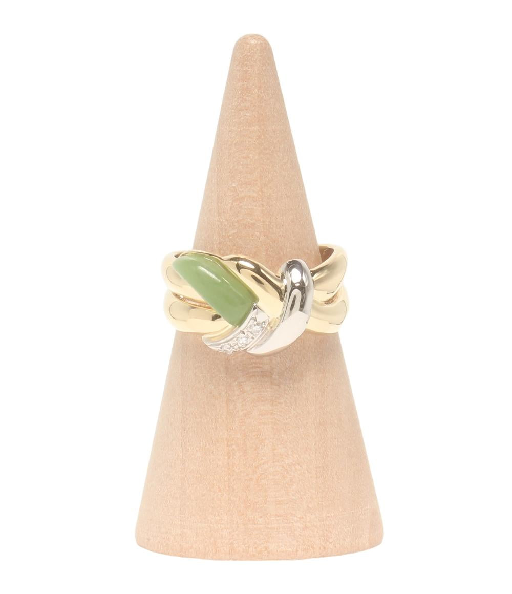 美品 ユキコハナイ リング 指輪 K18 Pt900 ダイヤ0.03ct レディース YUKIKO HANAI